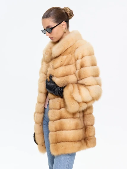 Женская шуба из меха куницы Л511-99, натуральная, размер 46, артикул 64910-7