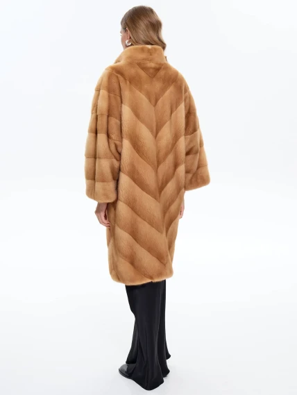 Женская шуба из меха норки BRASCHI MLD 001, рыжая, размер 42, артикул 34390-5