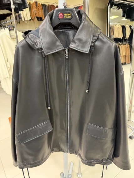 Женская кожаная куртка 3102, черная, размер 48, артикул 92210-0