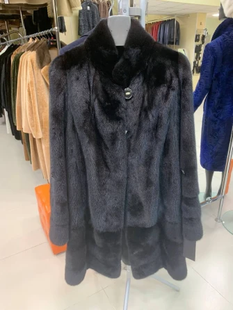 Коричневая женская норковая шуба Модница-010-0