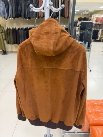 Замшевый мужской бомбер премиум класса 567з-1