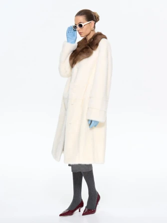 Длинная женская шуба из меха норки Лола-1