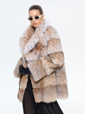 Женская шуба из меха рыси Л850-0