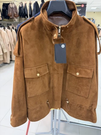 Замшевая женская куртка премиум класса 3101з-0